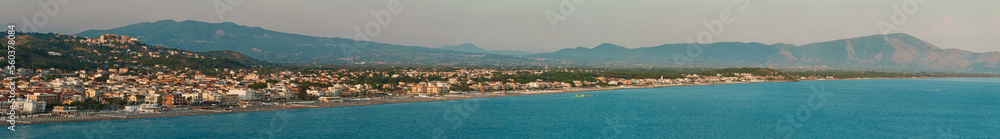 Panoramic view of Scauri town inn Minturno, Italy.