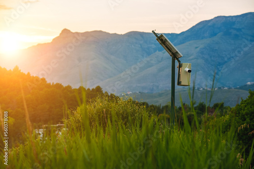 Foto Video surveillance on the territory of the reserve park in Scauri in Italy
