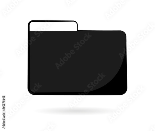 Czarny folder ikona