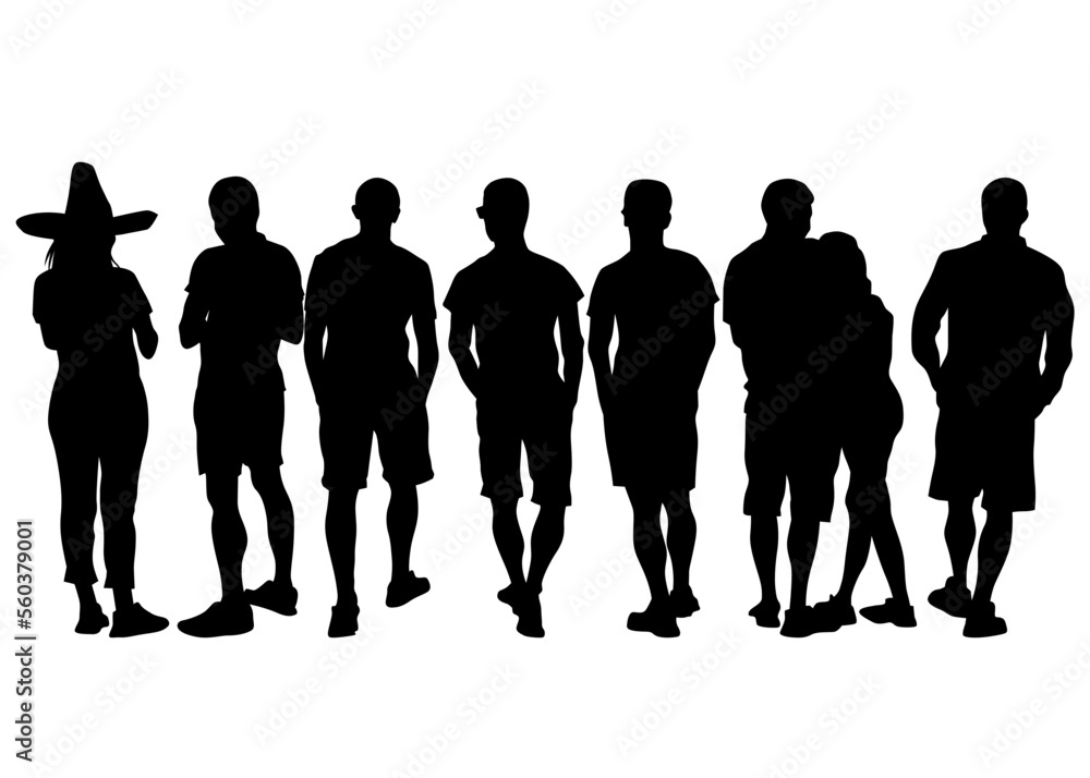 Big crowds people walking on white background Big crowds people walking on white background