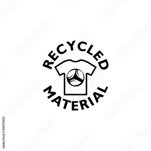 Recycle clothes icon. Textile made from Recycled materials icon isolated on white background