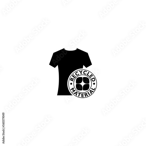Recycle clothes icon. Textile made from Recycled materials icon isolated on white background