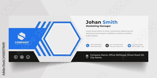 Corporate Email signature modern template design. Emailers personal business minimalist personal web social media banner.	
