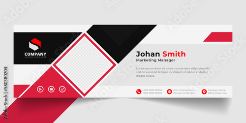 	
corporate email signature with modern layout Business abstract blue background	
