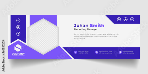 	
corporate email signature with modern layout Business abstract blue background	
