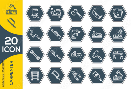 CARPENTER ICON SET DESIGN