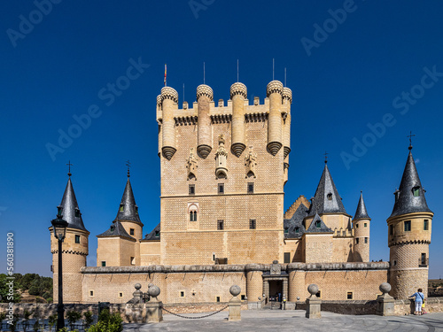 Alcazar Palace and fortress of the Spanish kings in the historical part of Segovia. Spain