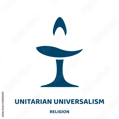 unitarian universalism vector icon from religion collection. light filled flat symbol for mobile concept and web design. Black religious glyph icon. Isolated sign, logo illustration. Vector graphics. photo