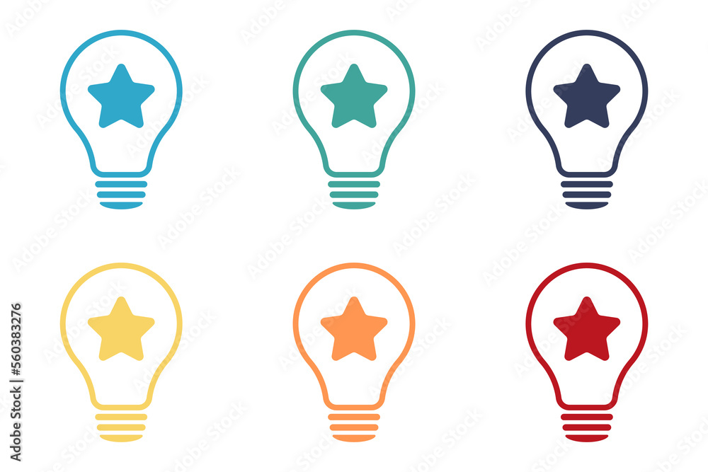 Light bulb with a star. Voting rating Light bulb with a star. Voting rating