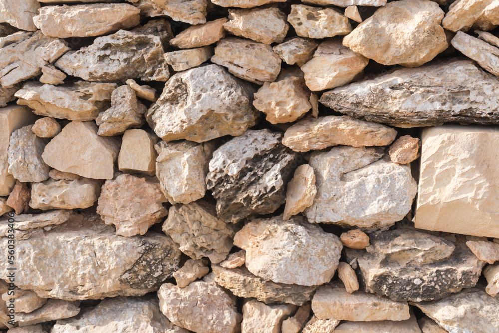 A wall of sharp fragments of local stone on the island of Malta. A wall of sharp fragments of local stone on the island of Malta.