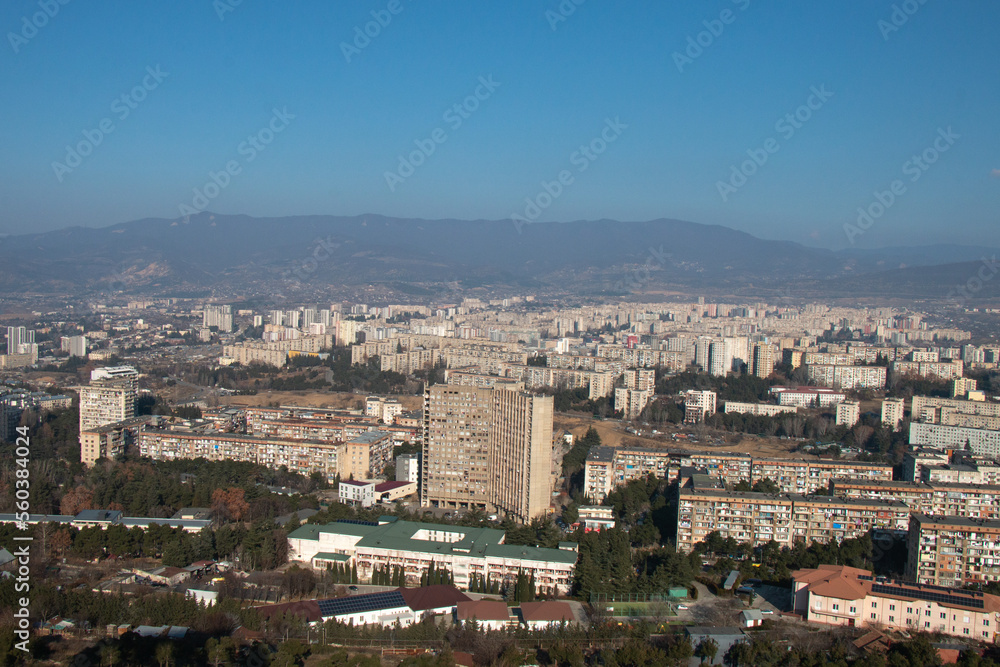 View of the city from the mountain