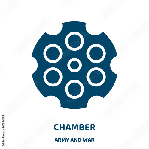 chamber vector icon from army and war collection. health filled flat symbol for mobile concept and web design. Black medicine glyph icon. Isolated sign, logo illustration. Vector graphics.