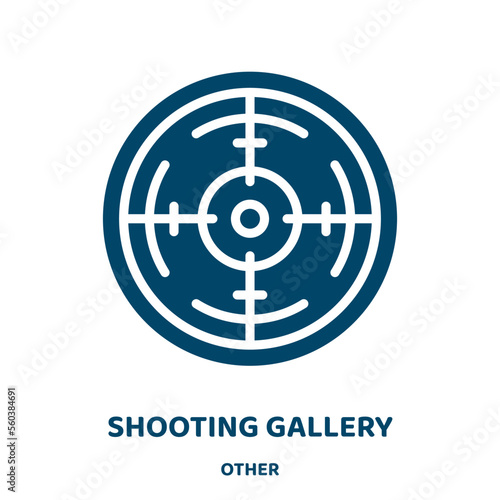 shooting gallery vector icon from other collection. simple filled flat symbol for mobile concept and web design. Black gallery glyph icon. Isolated sign, logo illustration. Vector graphics.