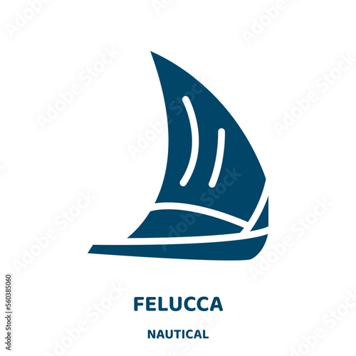 Quadro em tela felucca vector icon from nautical collection