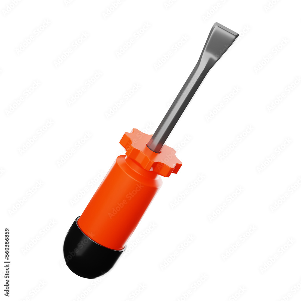 Premium Tool screw driver icon 3d rendering on isolated background PNG Premium Tool screw driver icon 3d rendering on isolated background PNG