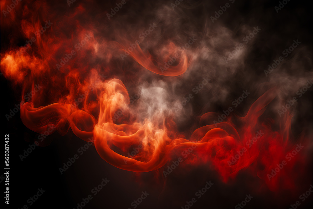 Fototapeta premium red smoke on black