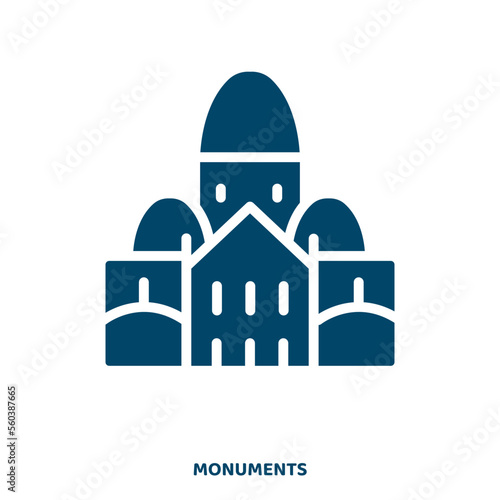 vector icon from monuments collection. love filled flat symbol for mobile concept and web design. Black city glyph icon. Isolated sign, logo illustration. Vector graphics.