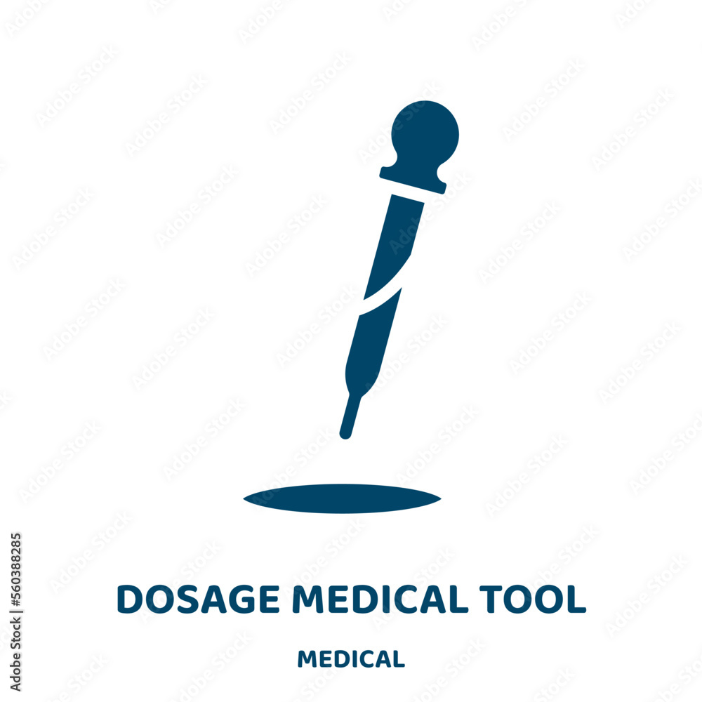 dosage medical tool vector icon from medical collection. dosage filled