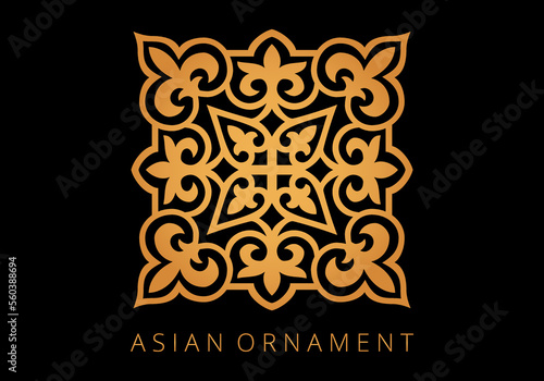 Islamic ornament vector, persian motiff. Asian floral designs. Abstract Asian elements of the national pattern of the ancient nomads of the Kazakhs, Kyrgyz, Mongols, Tatars, Uzbeks, Tajiks and other