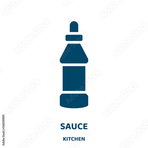 sauce vector icon from kitchen collection. food filled flat symbol for mobile concept and web design. Black hot glyph icon. Isolated sign, logo illustration. Vector graphics.