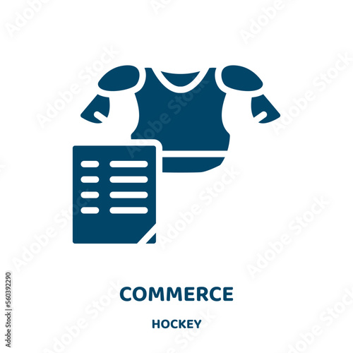 commerce vector icon from hockey collection. internet filled flat symbol for mobile concept and web design. Black business glyph icon. Isolated sign, logo illustration. Vector graphics.