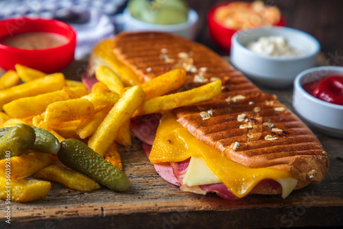 Delicious looking hot sandw...