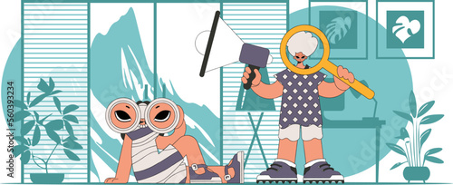 Woman and man workers in the field of Human Resources.