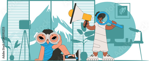 Woman and man workers in the field of Human resource and recruitment.