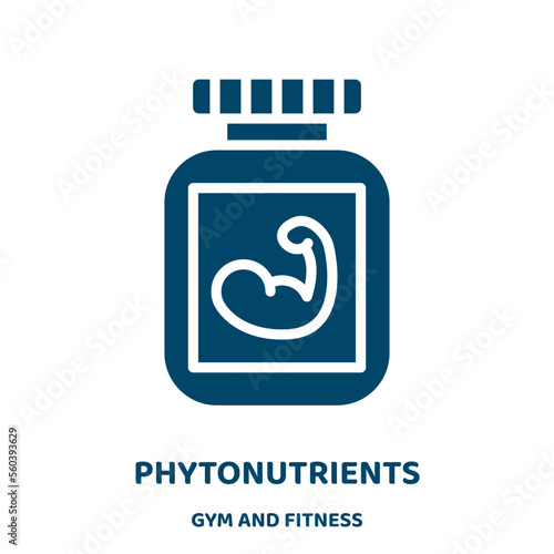 phytonutrients vector icon from gym and fitness collection. fact filled flat symbol for mobile concept and web design. Black research glyph icon. Isolated sign, logo illustration. Vector graphics.