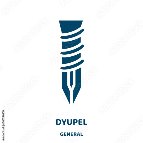 dyupel vector icon from general collection. wrench filled flat symbol for mobile concept and web design. Black hammer glyph icon. Isolated sign, logo illustration. Vector graphics. photo