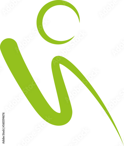 Person in Bewegung, Fitness, Sport, Physiotherapie, Logo