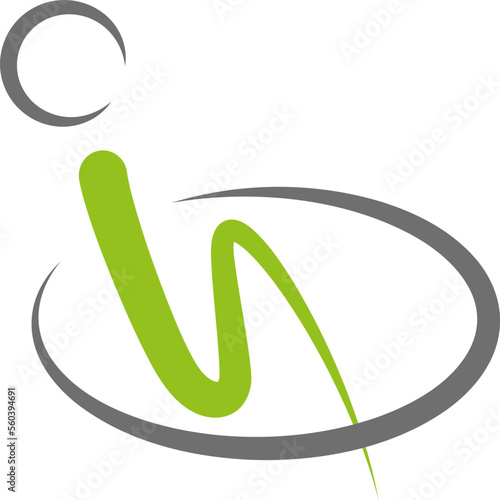 Person in Bewegung, Fitness, Sport und Physiotherapie Logo