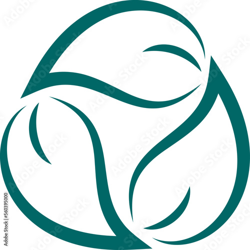 Drei Blätter, Pflanzen, Wellness, Heilpraktiker und Gärtner Logo