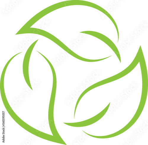 Drei Blätter, Pflanzen, Heilpraktiker und Gärtner Logo