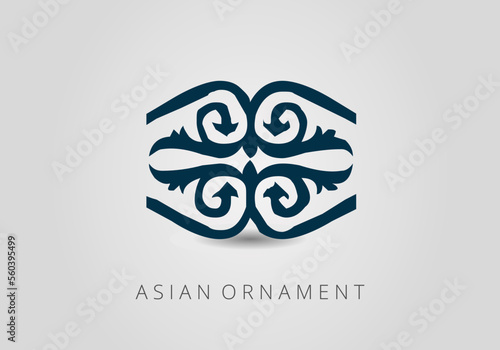 Islamic ornament vector, persian motiff. Asian floral designs. Abstract Asian elements of the national pattern of the ancient nomads of the Kazakhs, Kyrgyz, Mongols, Tatars, Uzbeks, Tajiks and other