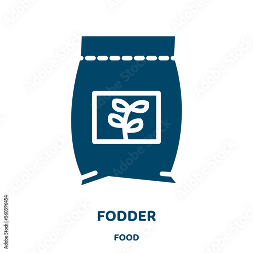 fodder vector icon from food collection. feed filled flat symbol for mobile concept and web design. Black stack glyph icon. Isolated sign, logo illustration. Vector graphics.