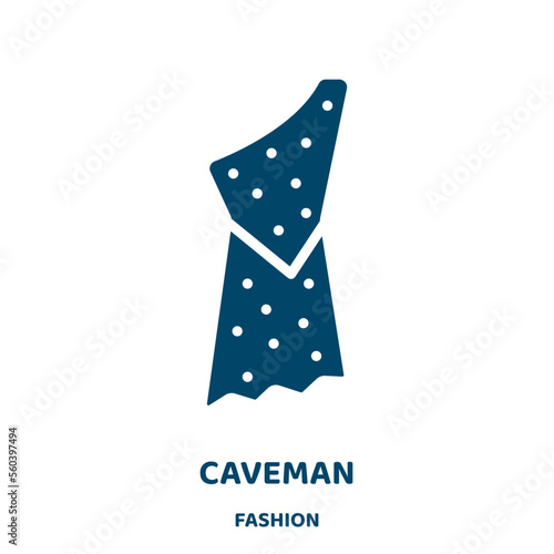 caveman vector icon from fashion collection. history filled flat symbol for mobile concept and web design. Black ancient glyph icon. Isolated sign, logo illustration. Vector graphics.