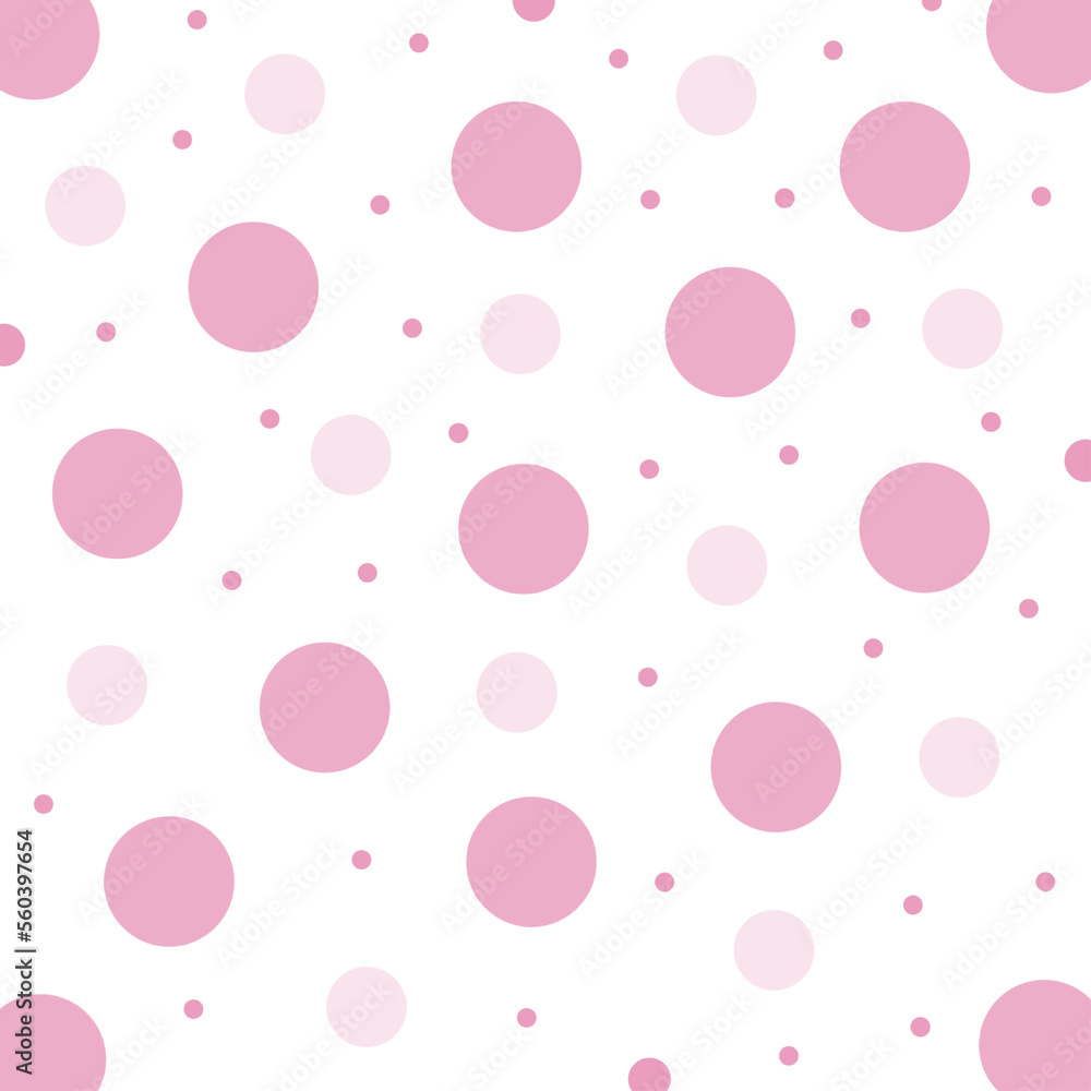Pink dots on a white background.
