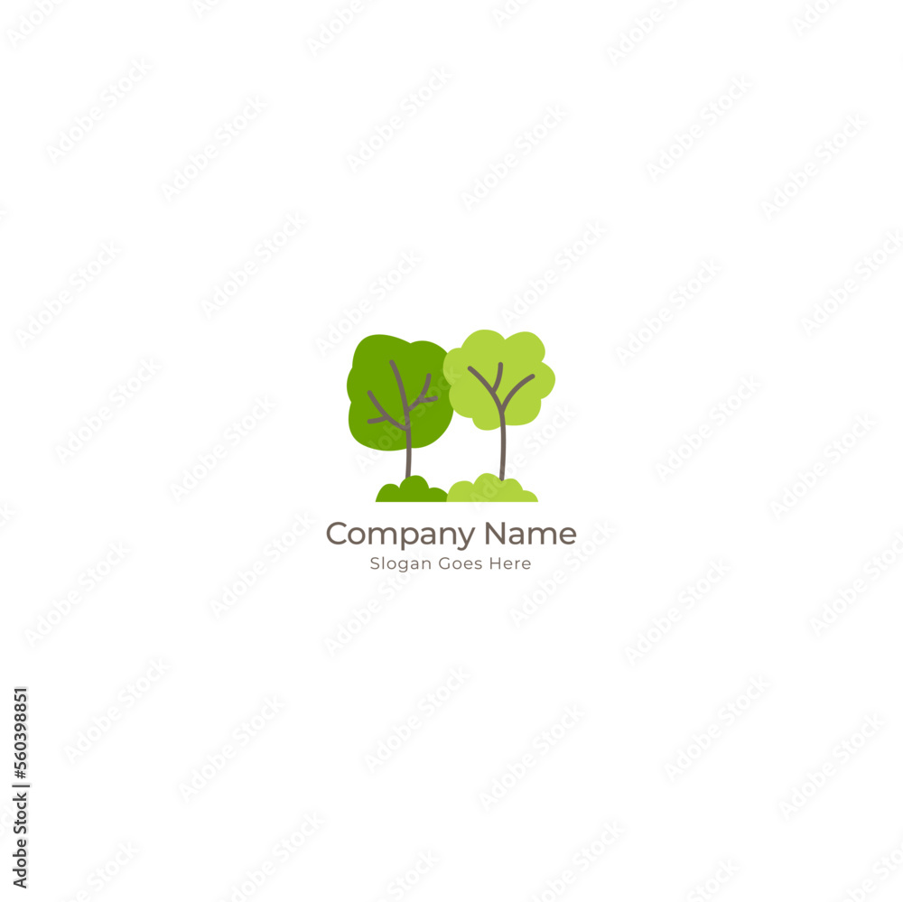 Tree logo, icon concept of a stylized tree with leaves, lends itself to being used with text Tree logo, icon concept of a stylized tree with leaves, lends itself to being used with text