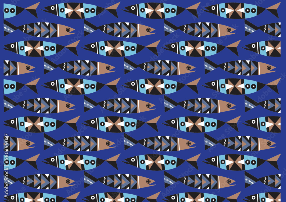seamless pattern with fish seamless pattern with fish
