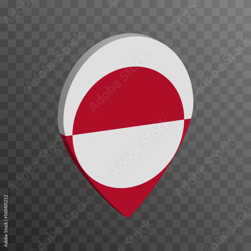 Free Download Map pointer with Greenland flag. Vector illustration. - GFXLoad