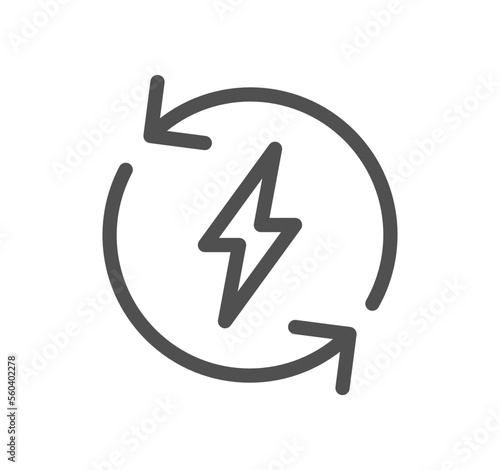 Energy related icon outline and linear vector.