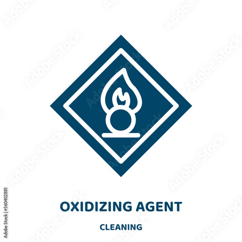 oxidizing agent vector icon from cleaning collection. agent filled flat symbol for mobile concept and web design. Black oxidizing glyph icon. Isolated sign, logo illustration. Vector graphics.