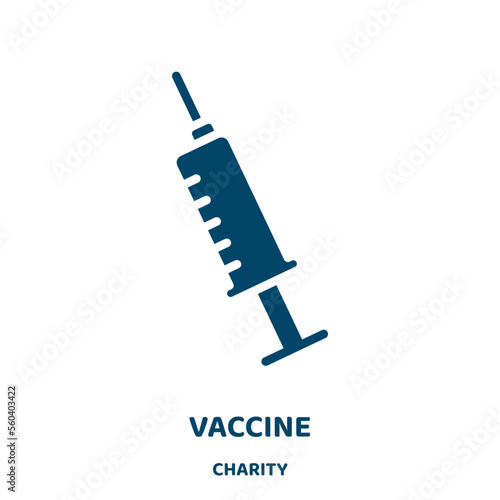 Fototapete vaccine vector icon from charity collection