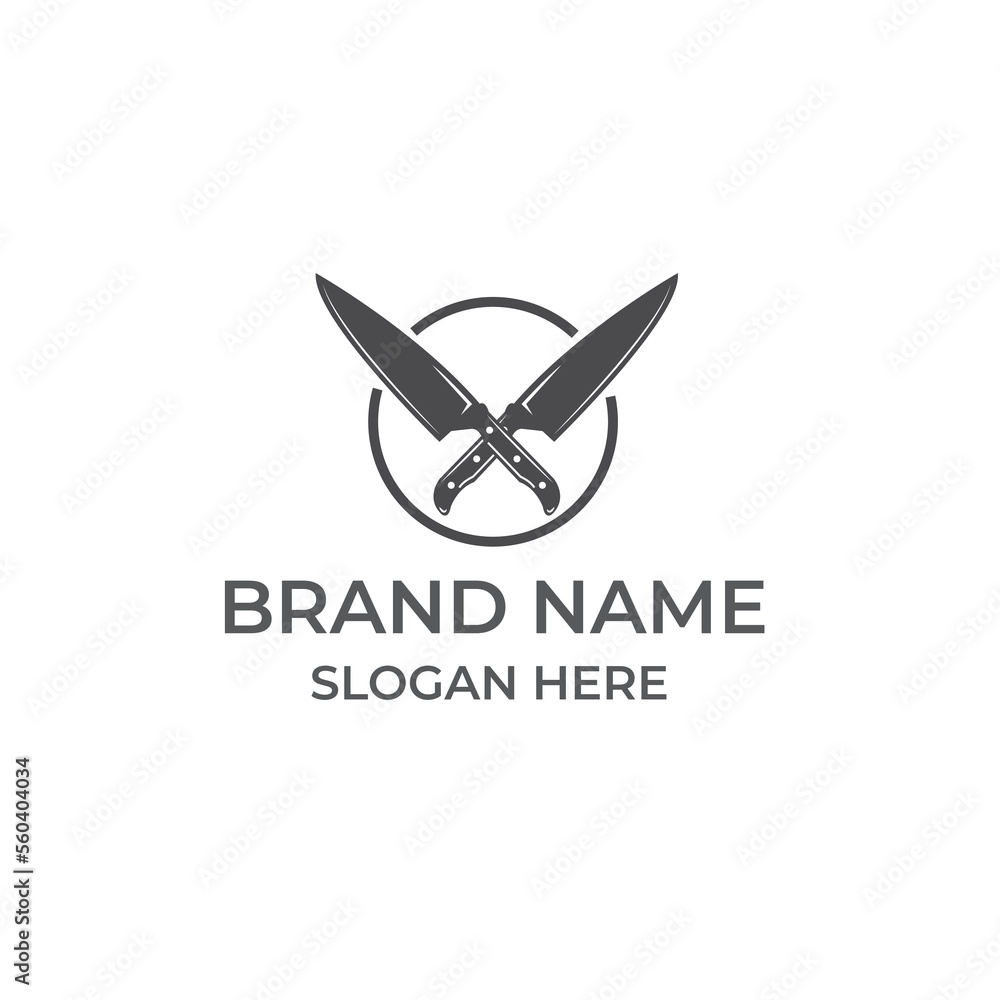 butcher knife logo design vector butcher knife logo design vector
