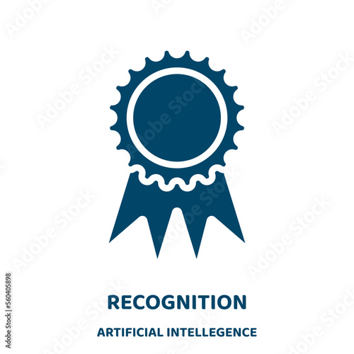 recognition vector icon from artificial intellegence and future technology collection. internet filled flat symbol for mobile concept and web design. Black technology glyph icon. Isolated sign, logo .