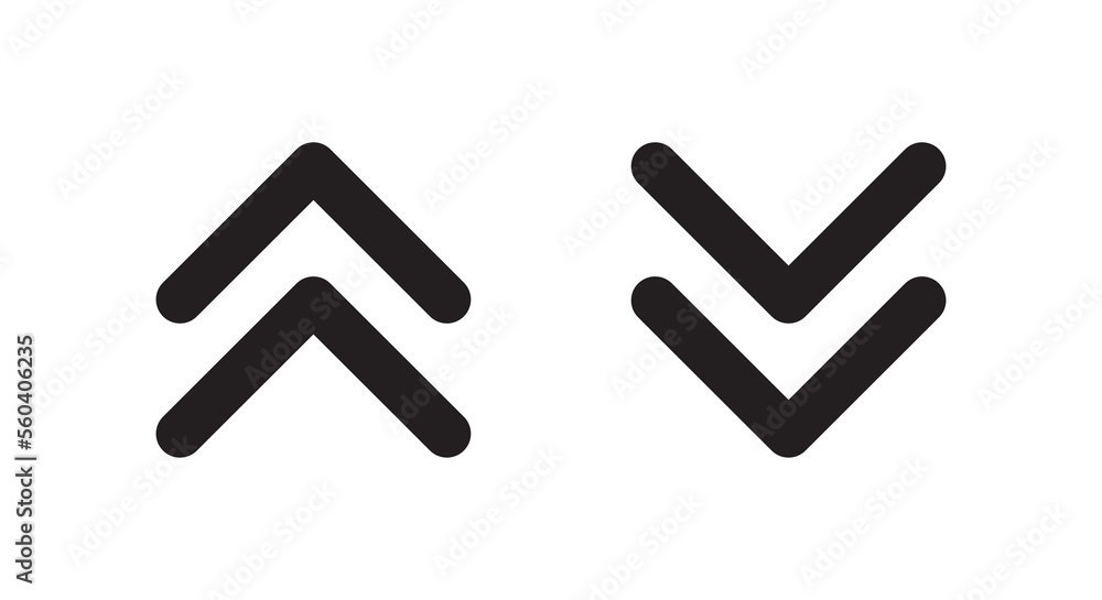 Swipe up-down arrow icon symbol vector in rounded ends style Swipe up-down arrow icon symbol vector in rounded ends style