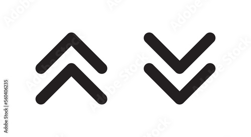 Swipe up-down arrow icon symbol vector in rounded ends style