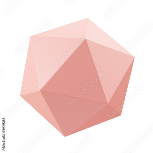 icosphere shape 3d abstract illustration