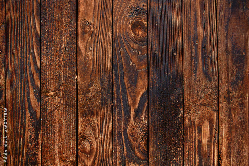 Wooden old desk background. Rustic aged textured oak surface  horizontal orientation